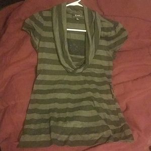 Short sleeved black and gray shirt